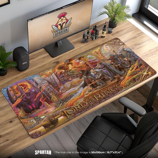 Discover Lord of the Rings Fellowship Mouse Pad - Gandalf Frodo Desk Mat, LOTR Gaming Mat Gift for Tolkien Fantasy Fans