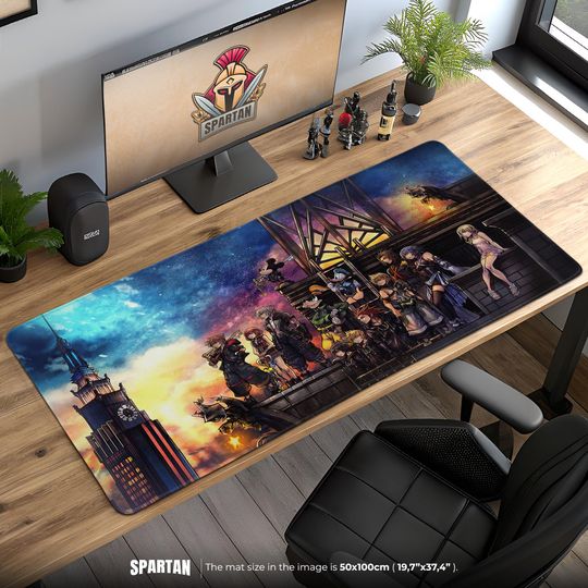 Kingdom Hearts 3 Mouse Pad - Sora, Riku, Kairi, Roxas Gaming Desk Mat