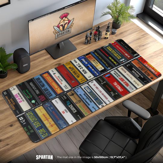 Discover Retro Hip-Hop Cassette Desk Mat
