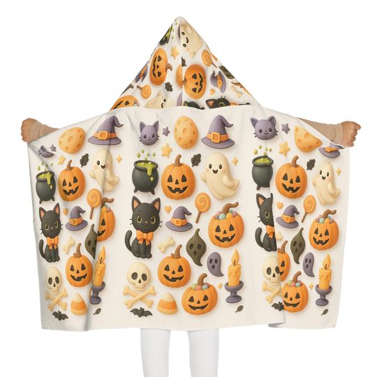 Discover Halloween Hooded Towel: Kids Costume Bath Cover-Up
