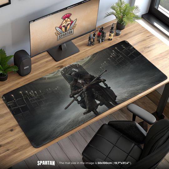 Discover Bloodborne Throne Hunter Desk MatGothic Gaming Desk Mat Dark