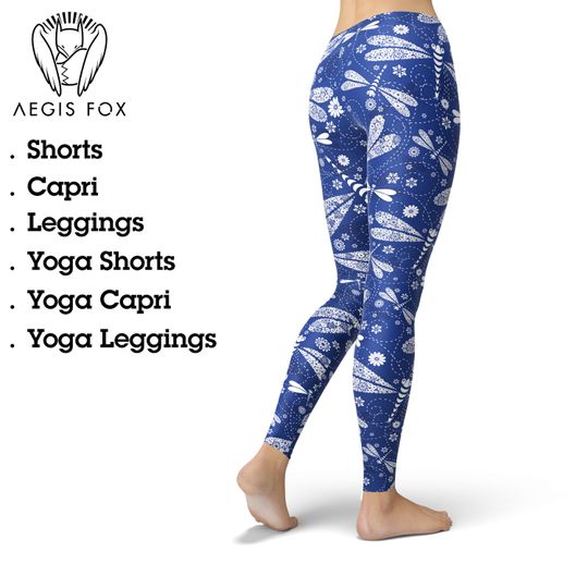 Discover Dragonfly Print Leggings: Women's Yoga, Workout Capris