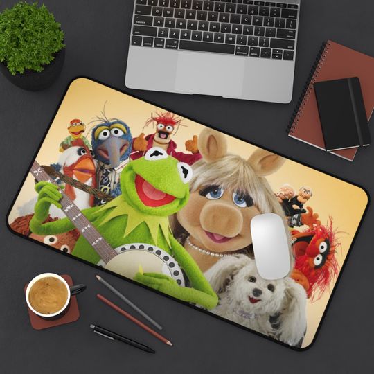 Discover Gamer Desk Mat, Disney The Muppets XL Mousepad, Kermit & Miss Piggy, FF Band FF Band, Animal, Retro Classic Cartoons Gaming Mat, Office Decoration