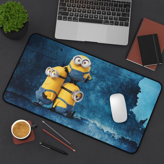 Discover Minions Despicable Me Gamer Desk Mat, XL Mousepad, Classic Cartoons, Kevin, Yellow Friends, Watercolor, Computer Mouse Mat Office Decoration