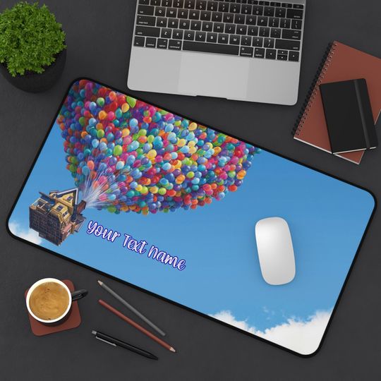 Discover Disney Movie UP Desk Mat, Fun Gaming Pad, Personalized Office Decor, Adventure is Out There Gift, Balloon House XL Mouse Pad for Computer