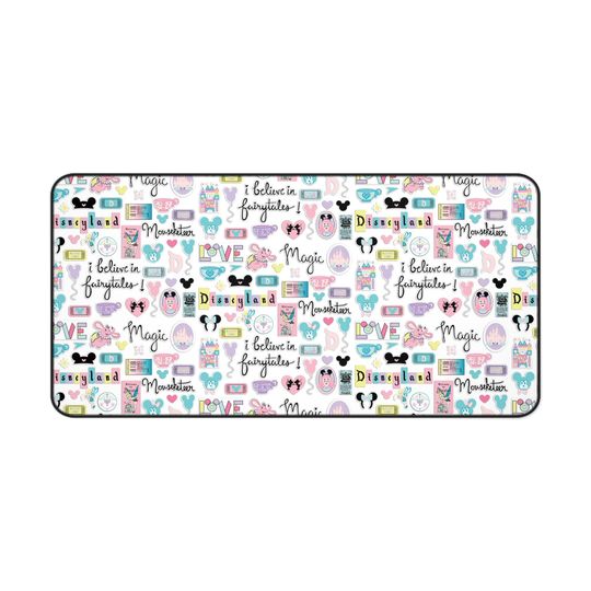 Discover Disney Mickey Minnie Desk Mat, Neoprene Mouse Pad for Computer, Cute Gaming Accessories