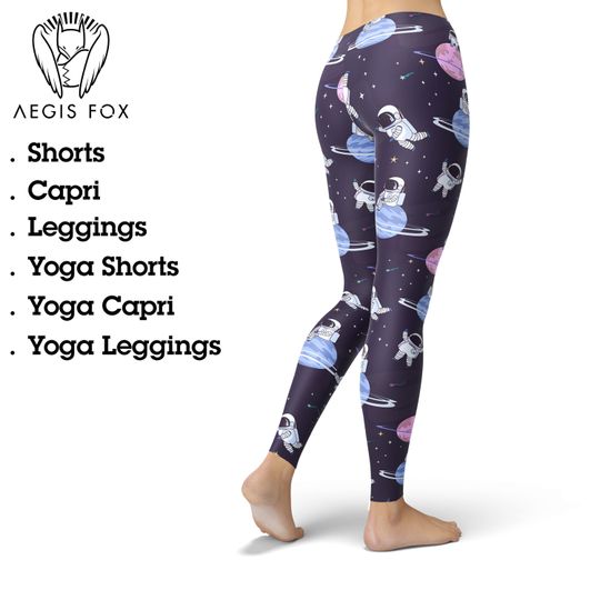 Discover Astronaut Galaxy Leggings: Women's Printed Yoga Pants