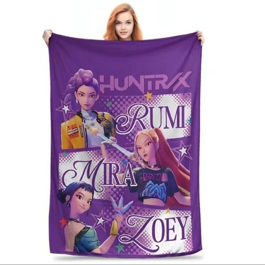 Huntrix KPop Demon Hunters Blanket