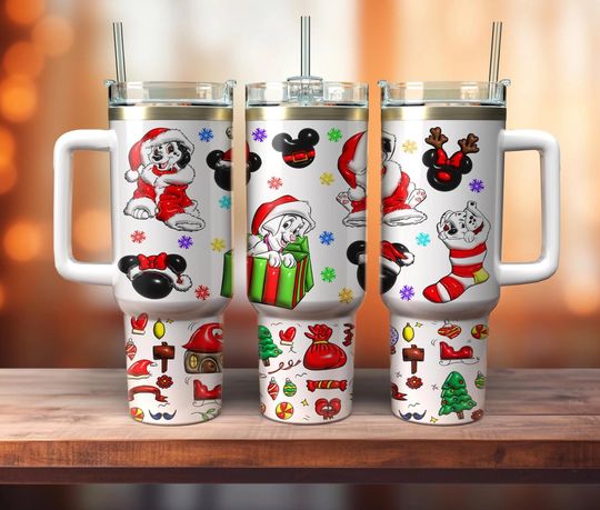Discover Cartoon Inflated Christmas 40oz Tumbler, Cartoon Dog Xmas 40oz, Cartoon Christmas 40oz Tumbler