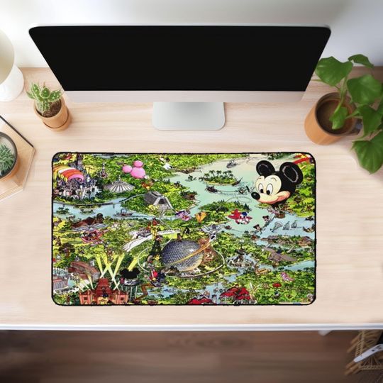 Discover Disney World Map Desk Mat