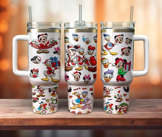 Discover Cartoon Inflated Christmas 40oz Tumbler, Cartoon Mouse 40oz, Cartoon Christmas 40oz Tumbler