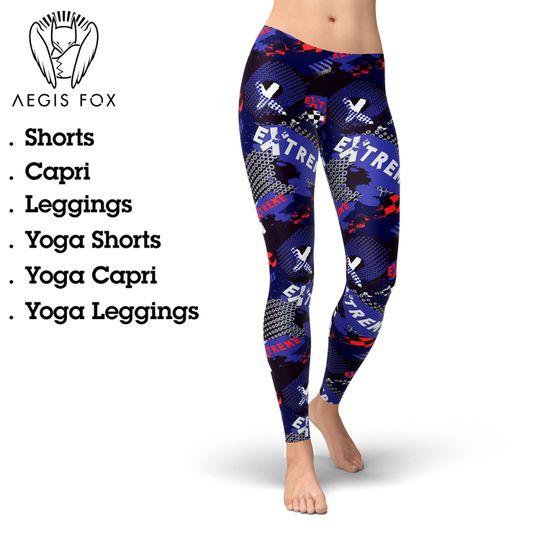 Discover Abstract Print Sport Leggings: Colorful Activewear, Yoga Pants