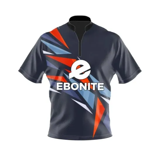 Discover Ebonite Sport Triangle Quick Ship CoolWick Sash Zip Bowling Jersey