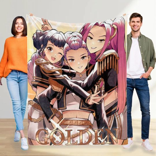 Discover Huntrix Kpop Demon Hunters Blanket,Kpop Demon Hunters Blanket, Kpop Fun Gifts,Cozy K-Pop Demon Hunters Huntrix Blanket,Anime Inspired Throws