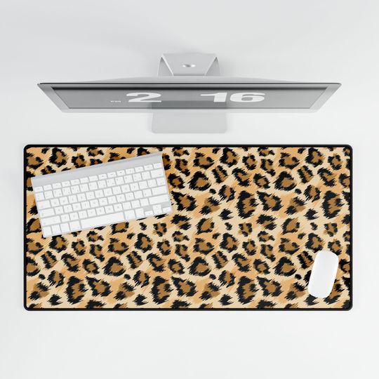 Large Leopard Desk Mat, Desk Accessories Decor