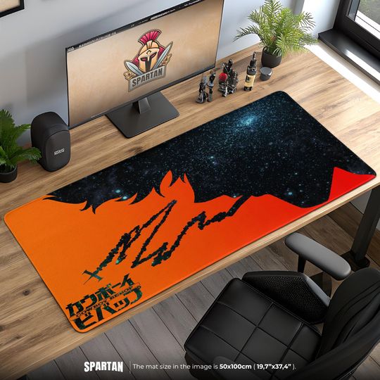 Cow Bebop Spike Desk Mat - Anime Desk Mat with Starry Sky Galaxy