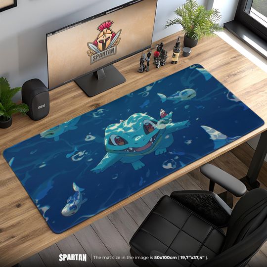 Discover Totodile Poket mons Desk Mat - Water Type Gaming Desk Mat for Trainers and Collectors