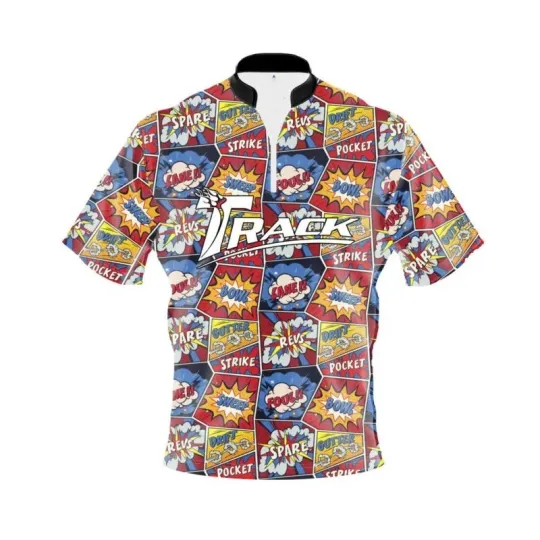 Discover Track Comic Quick Ship CoolWick Sash Zip Bowling Jersey