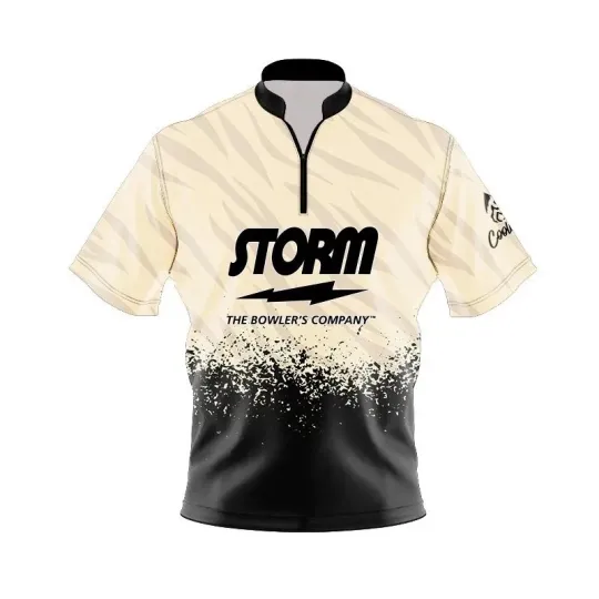Storm Break Point Quick Ship CoolWick Sash Zip Bowling Jersey