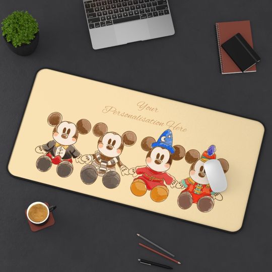 Discover Personalized Mickey Mouse Desk Mat: Neoprene Home Office Decor