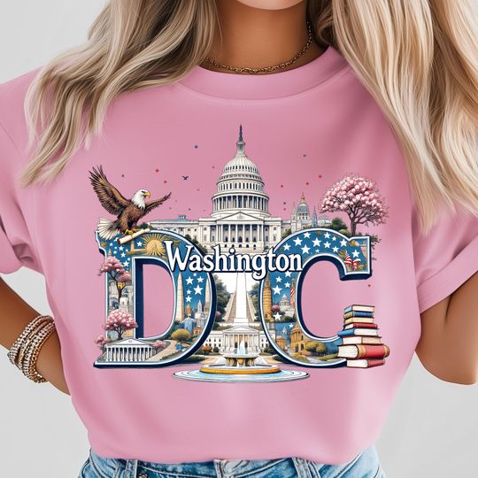 Discover Washington DC T-Shirt, Capitol Building T-Shirt, Patriotic Art T-Shirt