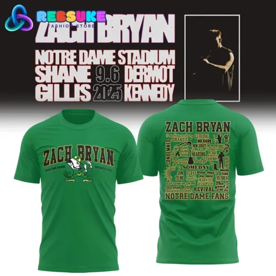 Discover Zach Bryann x ND Stadium Tour 2025 Limited Edition T-Shirt