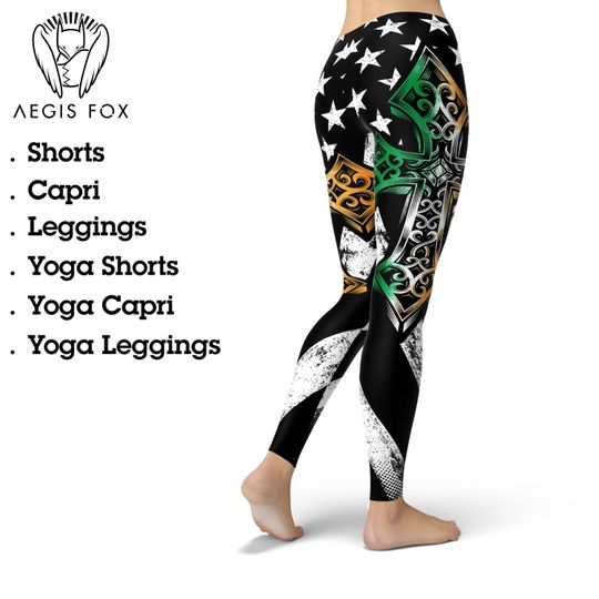 Discover St Patrick's Day Leggings, Irish Cross Leggings, Gift for Women