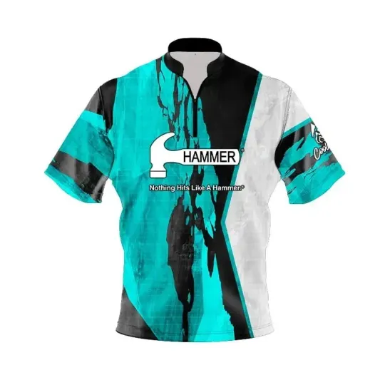 Discover Hammer Pin Deck Quick Ship CoolWick Sash Zip Bowling Jersey