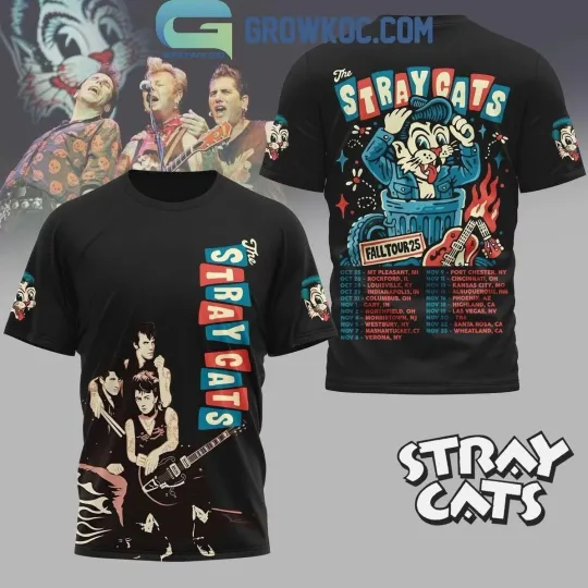 Discover The Straycats Fall Tour 2025 3D T-Shirt