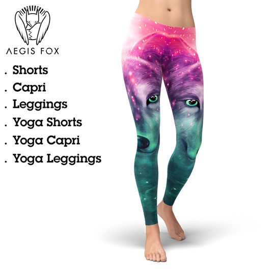 Discover Wolf Print Yoga Leggings: Women's Animal Workout Pants