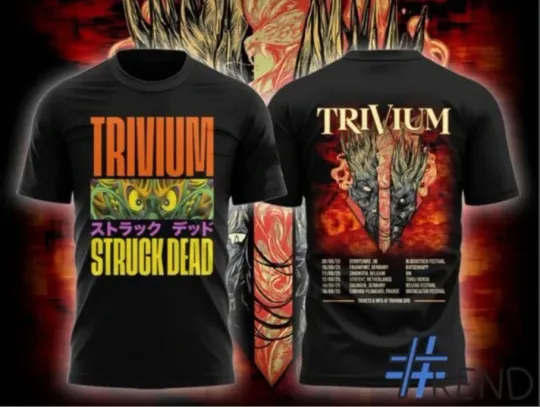 Discover Trivium Struck Dead Tour 2025 Limited Edition 3D AOP T-Shirt