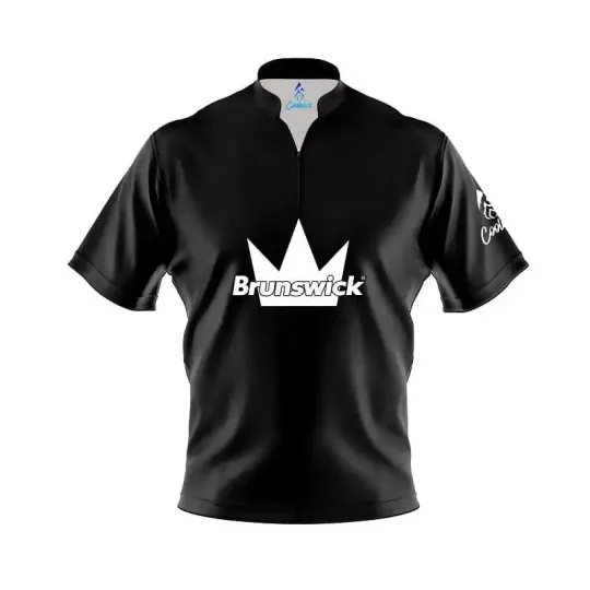 Discover Brunswick Black Fast Track CoolWick Bowling Jersey