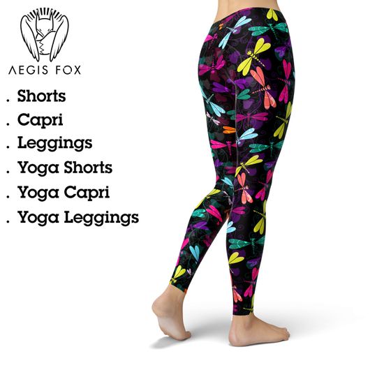 Discover Dragonfly Print Leggings: Women's Yoga Workout Pants