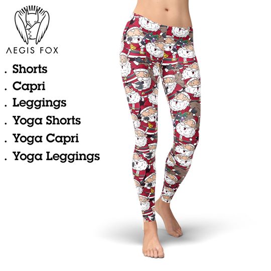 Discover Santa Claus Christmas Leggings: Women's Workout Yoga Pants