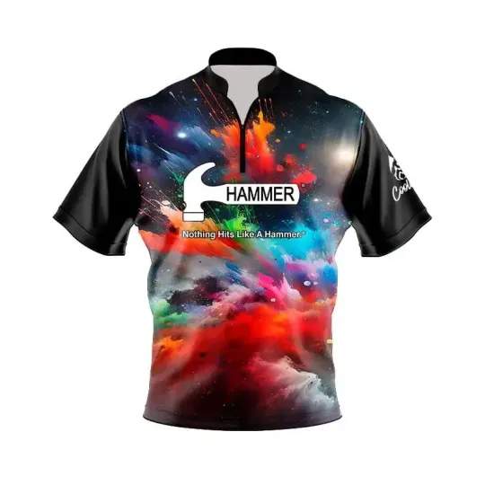 Discover Custom Name Hammer Splatterverse Quick Ship CoolWick Sash Zip Bowling Jersey