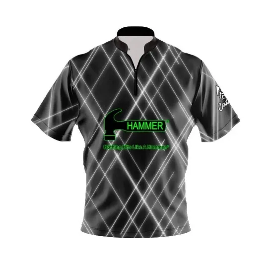 Hammer Argyle Quick Ship CoolWick Sash Zip Bowling Jersey