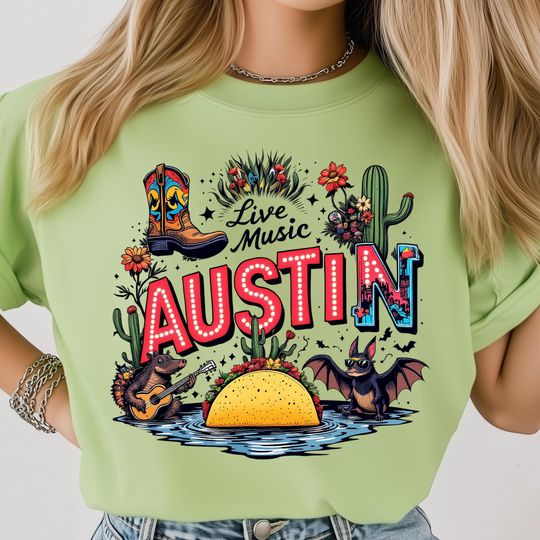 Discover Austin Texas png, Music City png, Cowboy Boots png, Armadillo Art png, Cactus Bloom png, Texas Souvenir png, Taco Love png, Bat Art png
