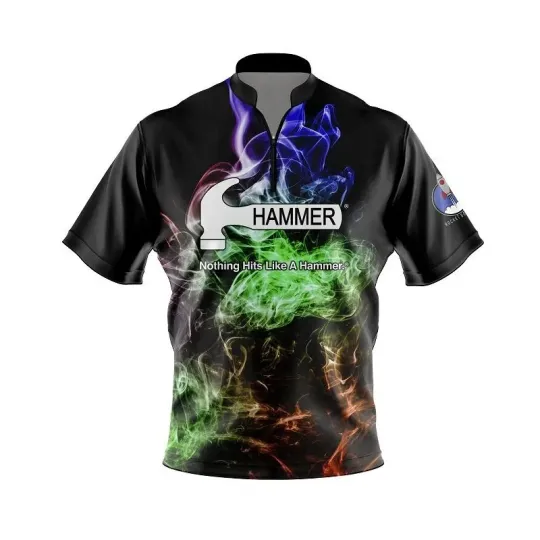 Discover Hammer Smokey Flames Rocket Bowling Jersey