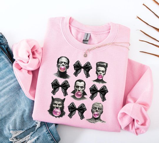 Discover Monsters Universal Vacation Sweatshirt with Classic Movie Characters