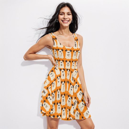 Disney halloween dress, Disney halloween cruise dress ,Disneyland halloween,Mickey halloween ghost dress