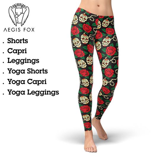 Discover Sugar skull Leggings, Day of The Dead Leggings, Gift for Women