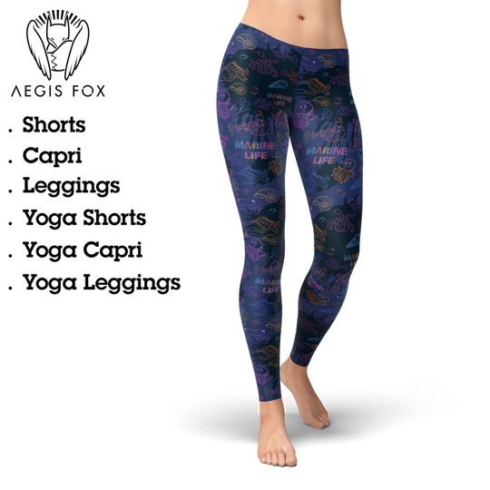 Discover Ocean Life Leggings, Gift for Women