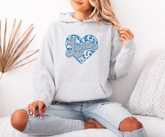 Cozy Detroit Lions Football Hoodie for Women
