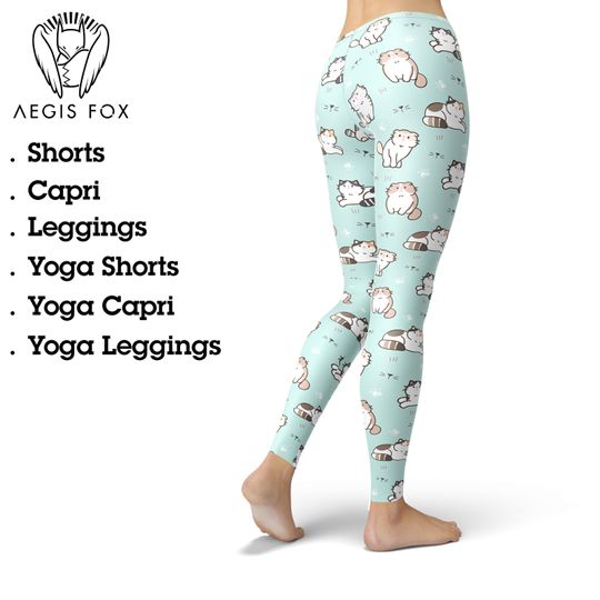 Discover Cute Cat Leggings, Gift for Women, Cat Lover Gift
