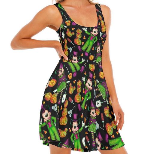 Disney Halloween dress , Mickey and Minnie Dress , Disneyland halloween dress