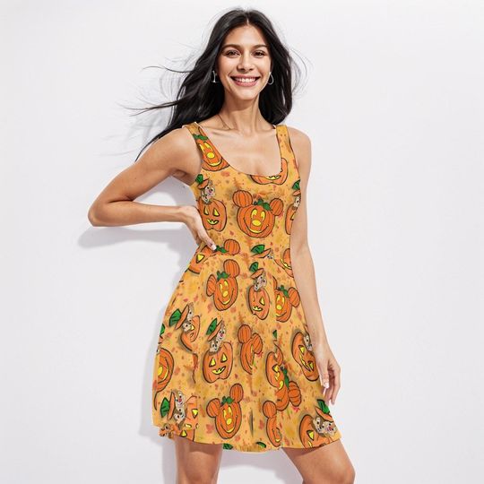 Discover Chip and Dale Halloween Dress: Disneyland Pumpkin Design