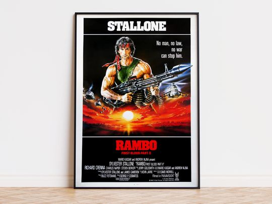 Discover Rambo - First Blood Part II - Movie Poster | Digital Download | High Quality Ready To Print