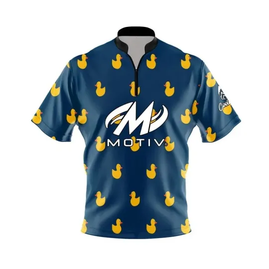 Discover Custom Name Motiv Rubber Duck Quick Ship CoolWick Sash Zip Bowling Jersey