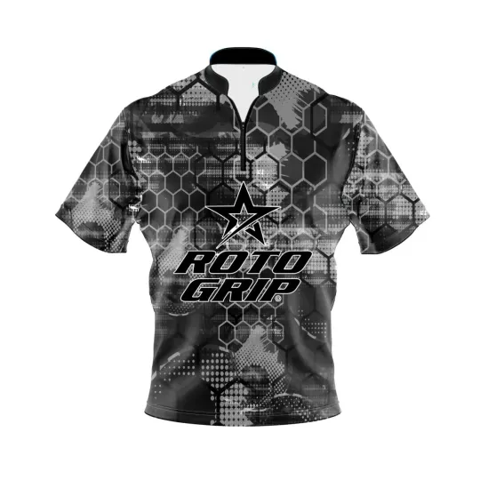 Discover Roto Grip Blackout Honeycomb Quick Ship CoolWick Sash Zip Bowling Jersey