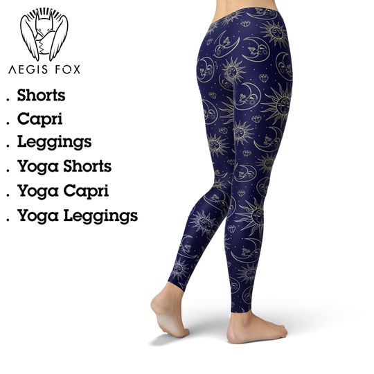Discover Sun & Moon Celestial Leggings, Gift for Women